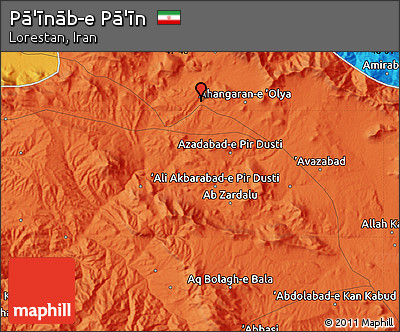 Political Map of Pā'īnāb-e Pā'īn