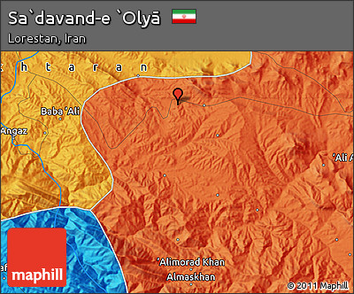 Political Map of Sa`davand-e `Olyā
