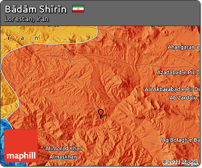 Political Map of Bādām Shīrīn