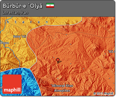 Political Map of Būrbūr-e `Olyā
