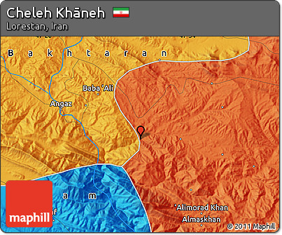 Political Map of Cheleh Khāneh