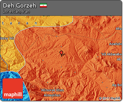 Political Map of Deh Gorzeh
