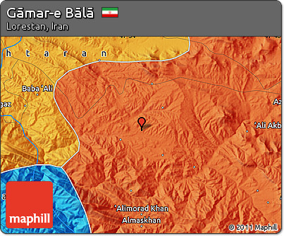 Political Map of Gāmar-e Bālā