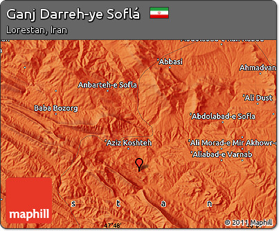 Political Map of Ganj Darreh-ye Soflá