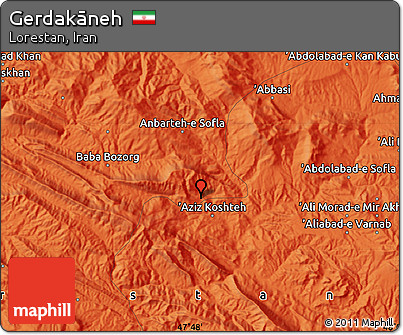Political Map of Gerdakāneh