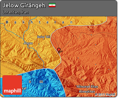 Political Map of Jelow Gīrāngeh