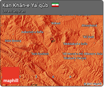 Political Map of Kan Khān-e Ya`qūb