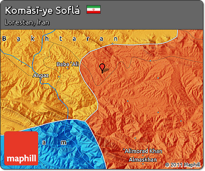 Political Map of Komāsī-ye Soflá
