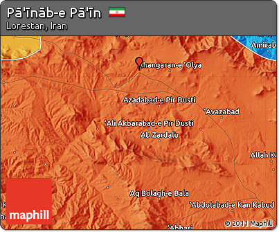 Political Map of Pā'īnāb-e Pā'īn