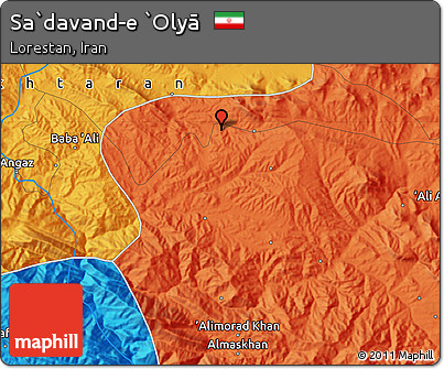 Political Map of Sa`davand-e `Olyā