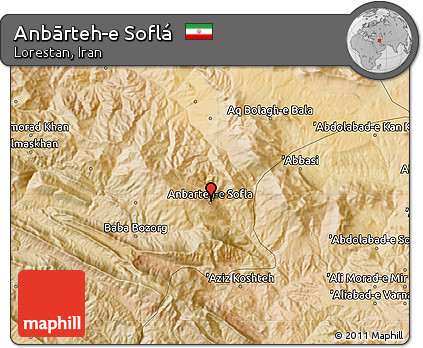 Satellite Map of Anbārteh-e Soflá