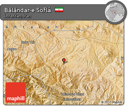 Satellite Map of Bālāndar-e Soflá