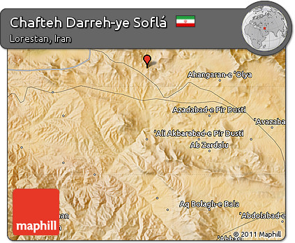 Satellite Map of Chafteh Darreh-ye Soflá