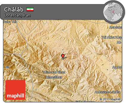 Satellite Map of Chālāb