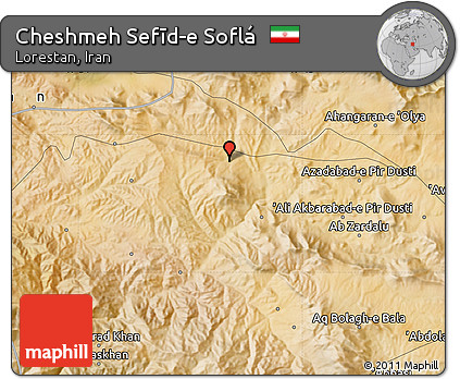 Satellite Map of Cheshmeh Sefīd-e Soflá