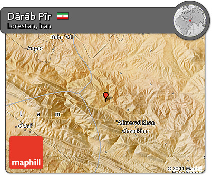 Satellite Map of Dārāb Pīr