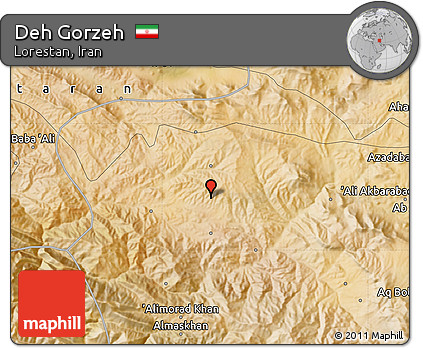 Satellite Map of Deh Gorzeh