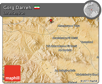 Satellite Map of Gorg Darreh