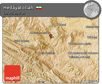 Satellite Map of Hedāyatollāh