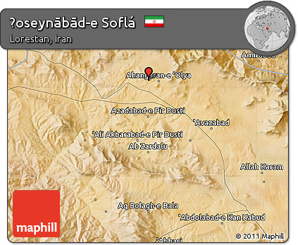 Satellite Map of Ḩoseynābād-e Soflá