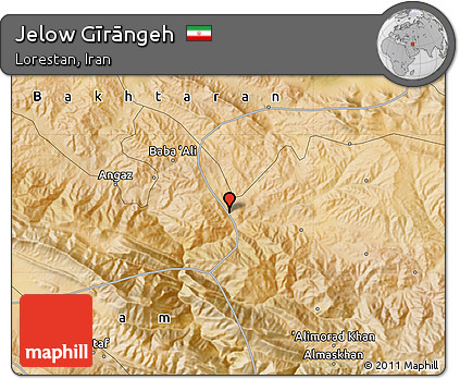 Satellite Map of Jelow Gīrāngeh
