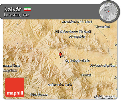 Satellite Map of Kalvār
