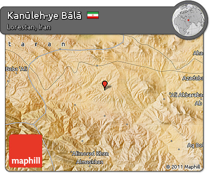 Satellite Map of Kanūleh-ye Bālā