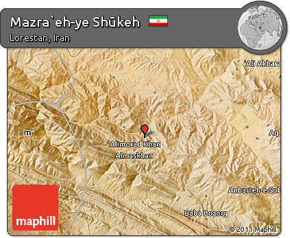 Satellite Map of Mazra`eh-ye Shūkeh