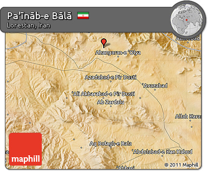 Satellite Map of Pa'īnāb-e Bālā