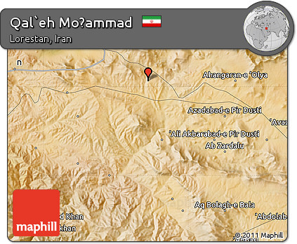 Satellite Map of Qal`eh Moḩammad