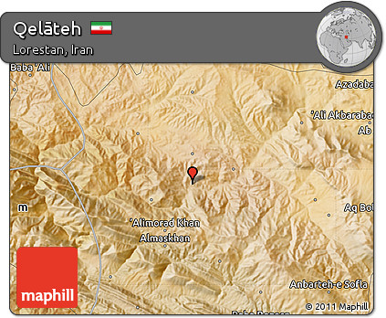 Satellite Map of Qelāteh