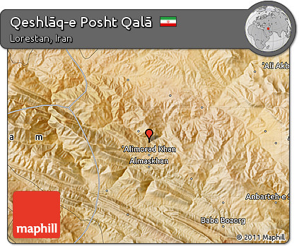 Satellite Map of Qeshlāq-e Posht Qalā