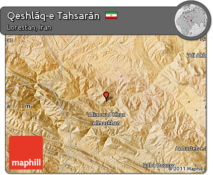 Satellite Map of Qeshlāq-e Tahsarān