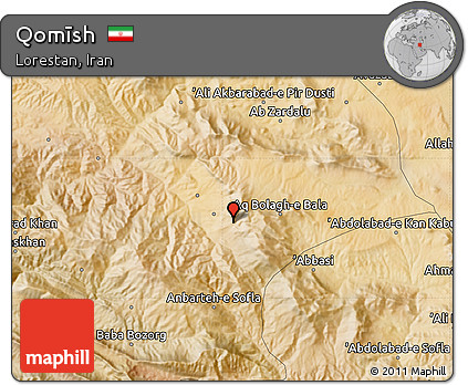 Satellite Map of Qomīsh