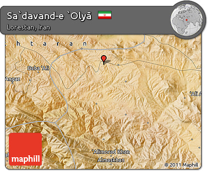 Satellite Map of Sa`davand-e `Olyā