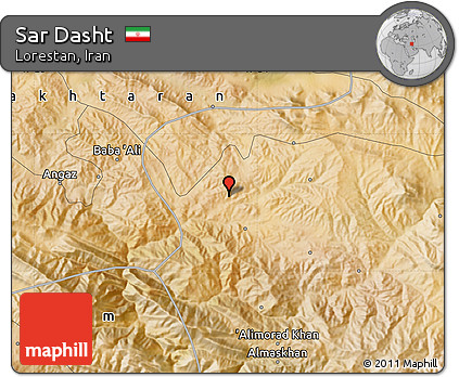 Satellite Map of Sar Dasht