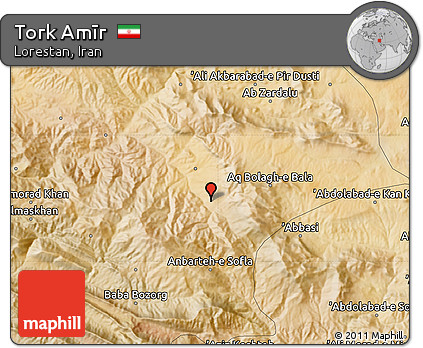 Satellite Map of Tork Amīr