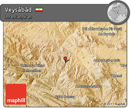Satellite Map of Veysābād