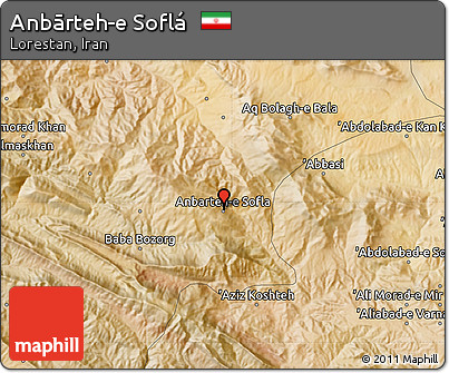 Satellite Map of Anbārteh-e Soflá