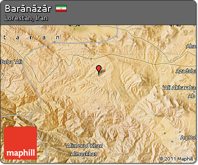 Satellite Map of Barānāzār