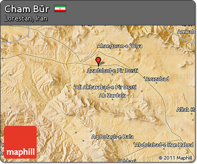Satellite Map of Cham Būr