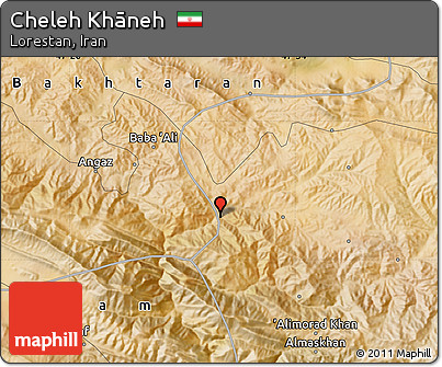 Satellite Map of Cheleh Khāneh