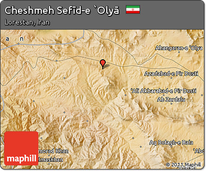 Satellite Map of Cheshmeh Sefīd-e `Olyā