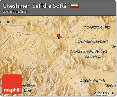 Satellite Map of Cheshmeh Sefīd-e Soflá