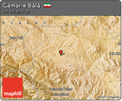 Satellite Map of Gāmar-e Bālā