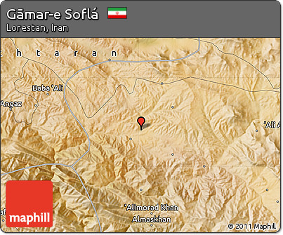 Satellite Map of Gāmar-e Soflá