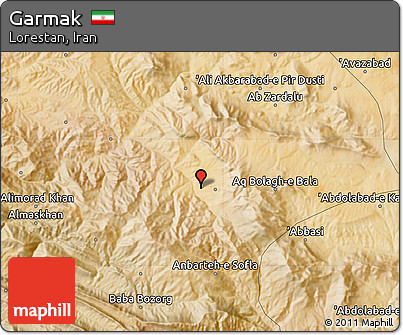 Satellite Map of Garmak