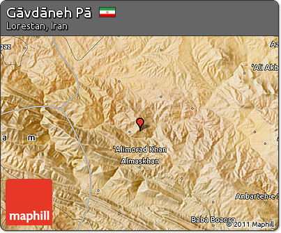 Satellite Map of Gāvdāneh Pā