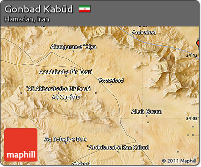 Satellite Map of Gonbad Kabūd