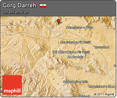 Satellite Map of Gorg Darreh